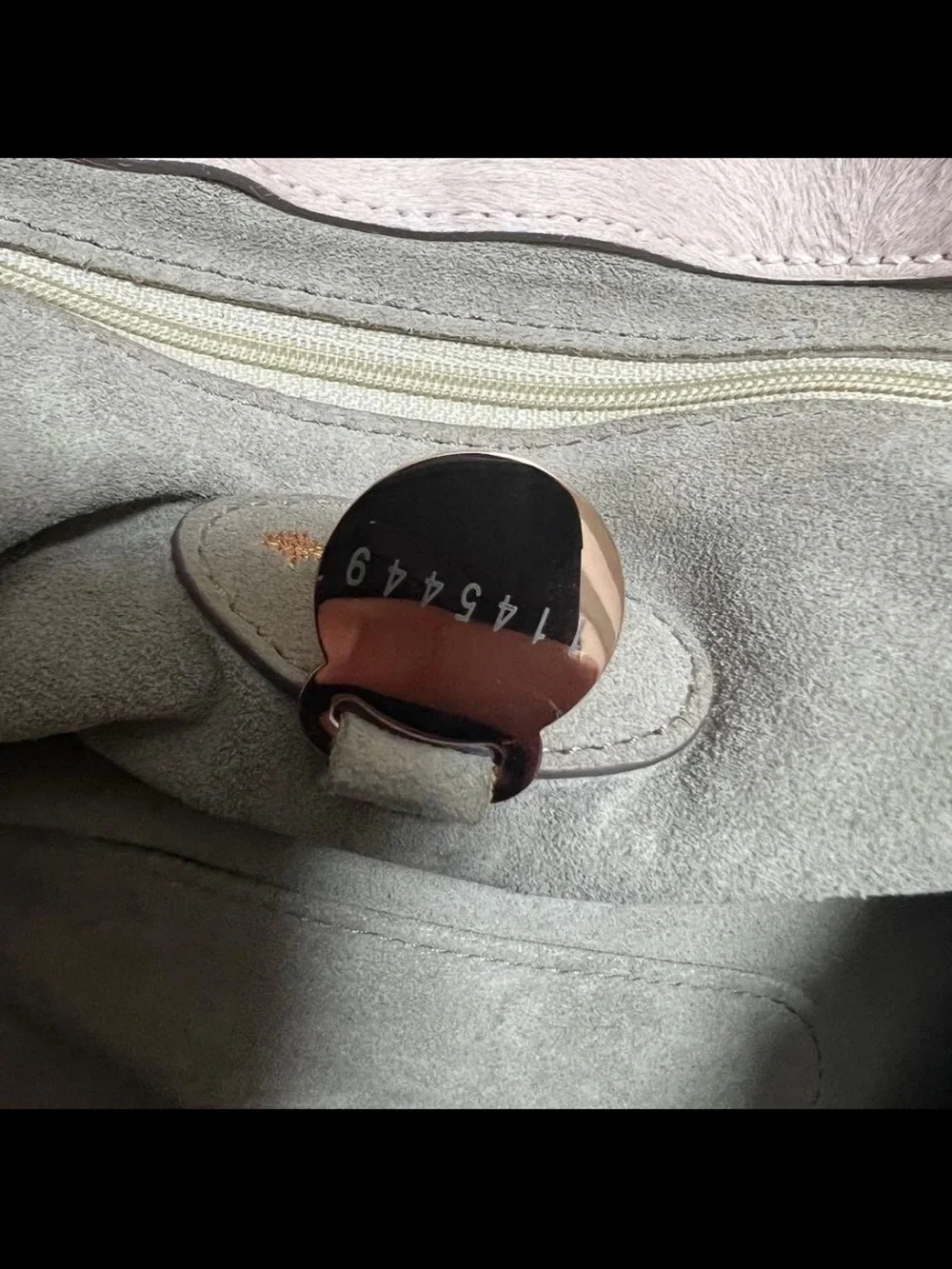 Mulberry Cream Top-Handle Satchel with Rose Gold Hardware